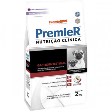 Ração Premier Nutrição Clínica Cães Gastrointestinal Adultos Pequeno Porte - 2kg/10kg